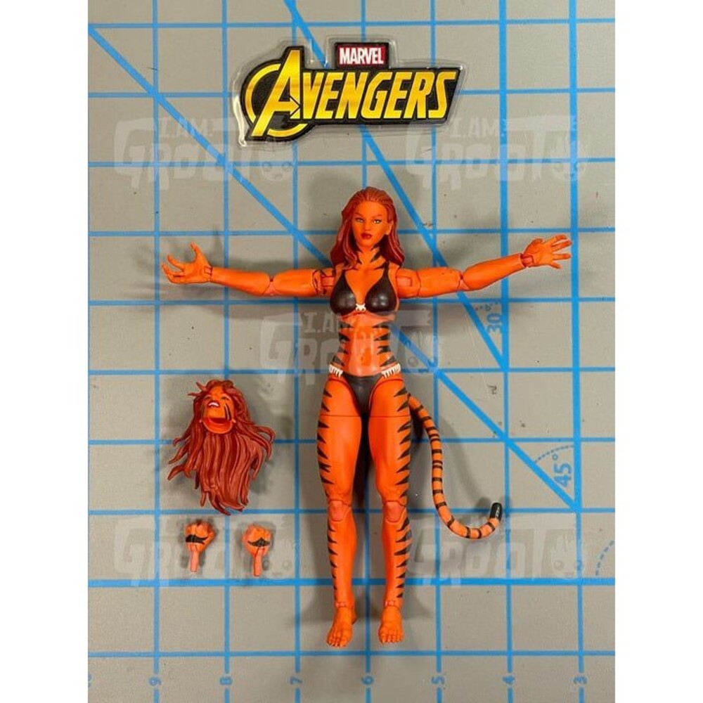 Marvel Legends Tigra Action Figure Retro Avengers The Cat Greer Grant Nelson B
